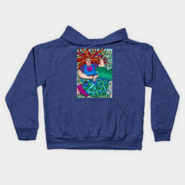 Sew Special Mermaid Kids Hoodie by Kat Loves Chocolate